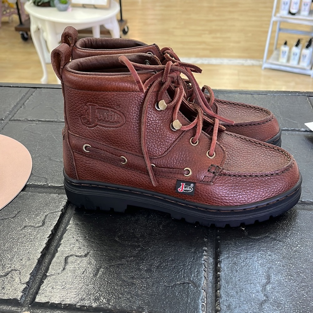 NWOT Leather boots by Justin - Picture 3 of 8